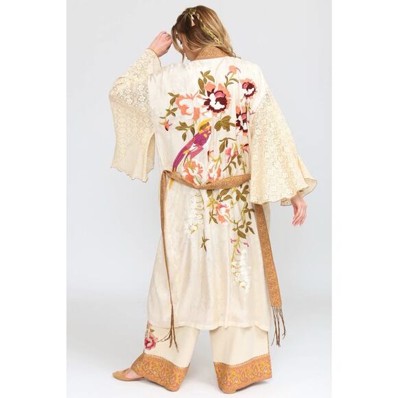 NWT Aratta My Beauty Topper Reversible Kimono In Vintage Pearl Small - Picture 2 of 16